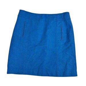 Talbots Cobalt Wool Blend skirt size 10 Petite with Pockets